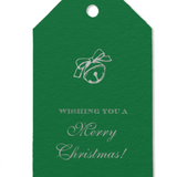 "Wishing you a Merry Christmas" with Bell Foil Gift Tag