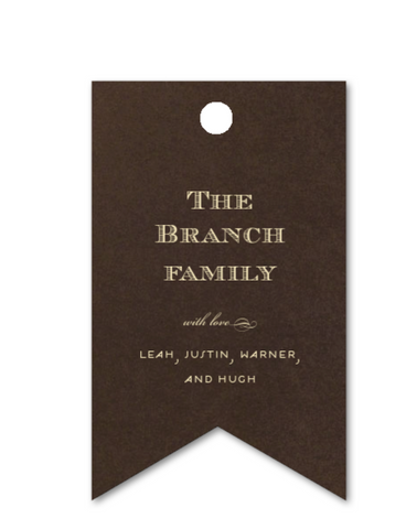 Custom Double Point Foil Gift Tag