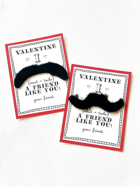 Mustache Valentine's Day Card