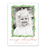 Watercolor Holly Holiday Card