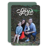 Full Photo Joy Ribbon Holiday Card